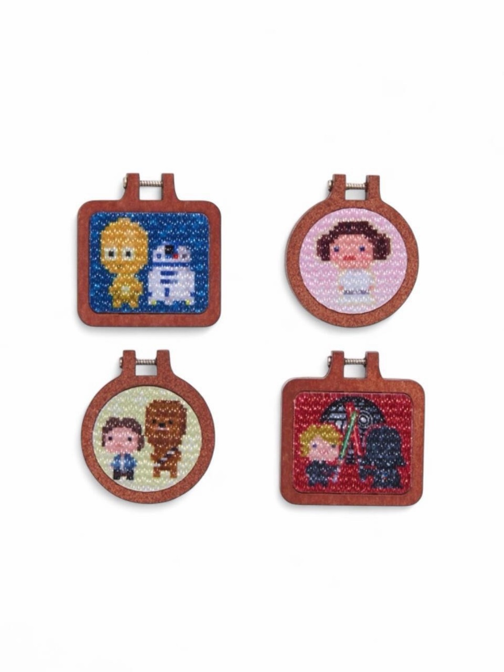 Star Wars Cross Stitch Portraits Pin Set